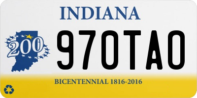 IN license plate 970TAO