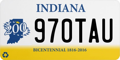 IN license plate 970TAU