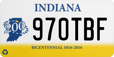 IN license plate 970TBF