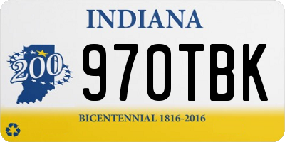 IN license plate 970TBK