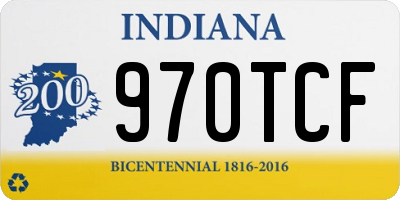 IN license plate 970TCF