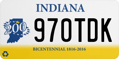 IN license plate 970TDK
