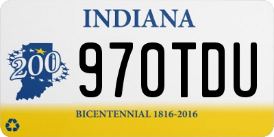 IN license plate 970TDU