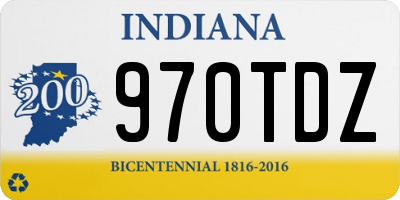 IN license plate 970TDZ