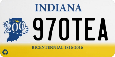 IN license plate 970TEA
