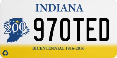 IN license plate 970TED
