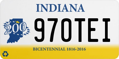 IN license plate 970TEI