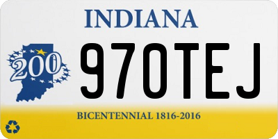 IN license plate 970TEJ