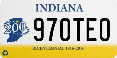 IN license plate 970TEO