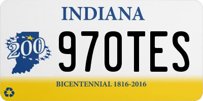 IN license plate 970TES