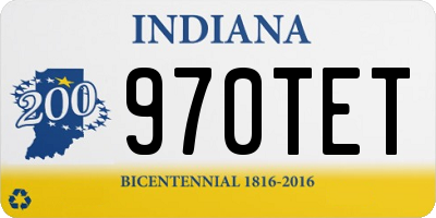 IN license plate 970TET