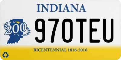 IN license plate 970TEU