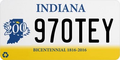 IN license plate 970TEY