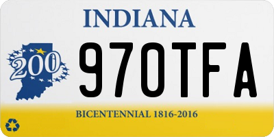 IN license plate 970TFA