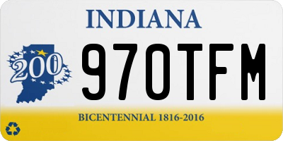 IN license plate 970TFM