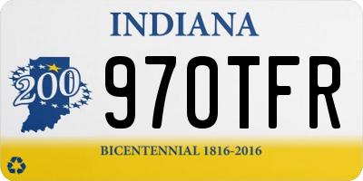 IN license plate 970TFR