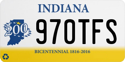 IN license plate 970TFS