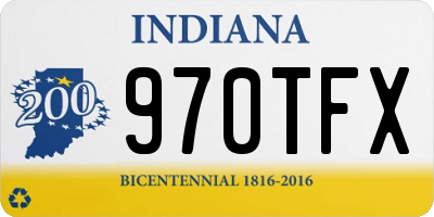 IN license plate 970TFX