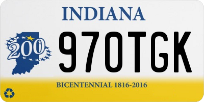 IN license plate 970TGK