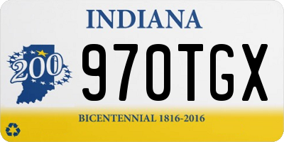 IN license plate 970TGX