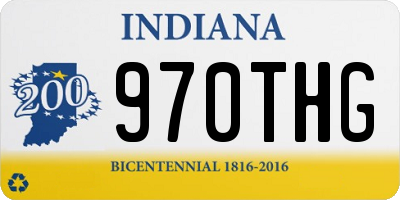IN license plate 970THG