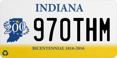 IN license plate 970THM