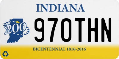 IN license plate 970THN