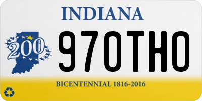 IN license plate 970THO
