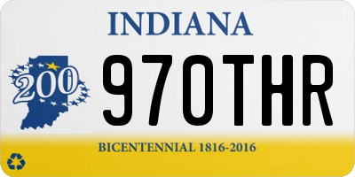 IN license plate 970THR