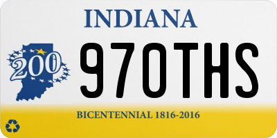 IN license plate 970THS