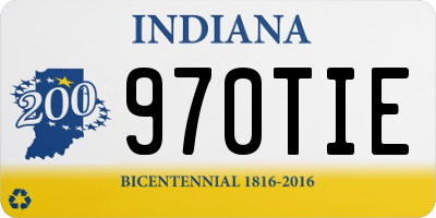 IN license plate 970TIE