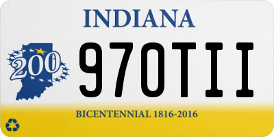 IN license plate 970TII
