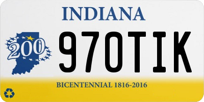 IN license plate 970TIK