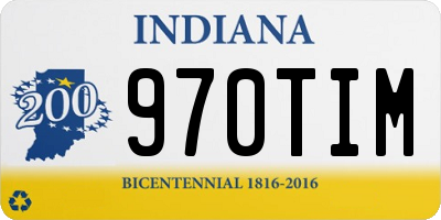 IN license plate 970TIM