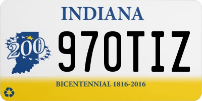 IN license plate 970TIZ