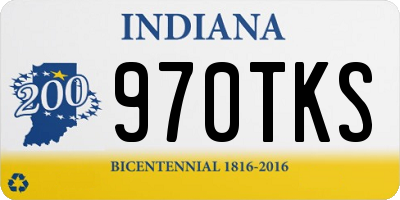 IN license plate 970TKS