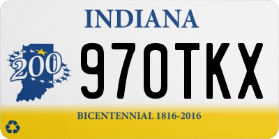 IN license plate 970TKX