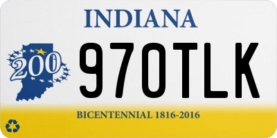 IN license plate 970TLK