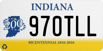 IN license plate 970TLL