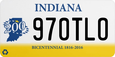 IN license plate 970TLO