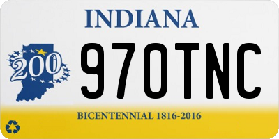 IN license plate 970TNC