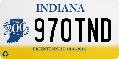 IN license plate 970TND