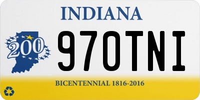 IN license plate 970TNI