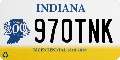 IN license plate 970TNK