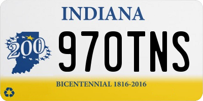 IN license plate 970TNS