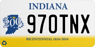 IN license plate 970TNX