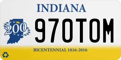 IN license plate 970TOM