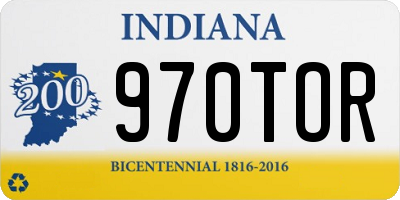IN license plate 970TOR