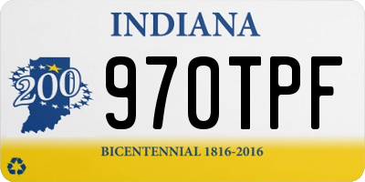IN license plate 970TPF