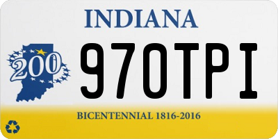 IN license plate 970TPI